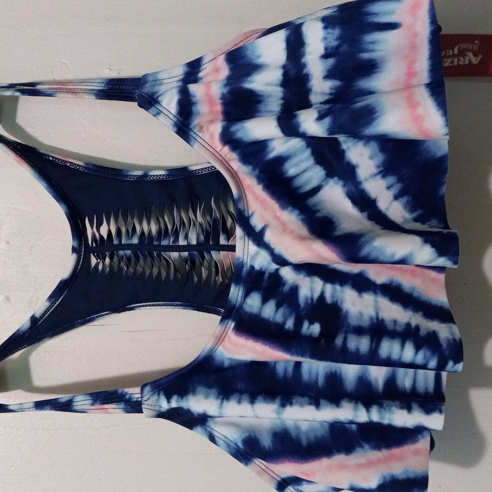 NWT The Orig Arizona Jean Co. Bath Suit Top Snake Ribbed Racerback XL